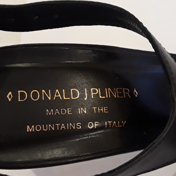 Donald JPliner  black leather sandals, size 7 - Picture 3 of 7